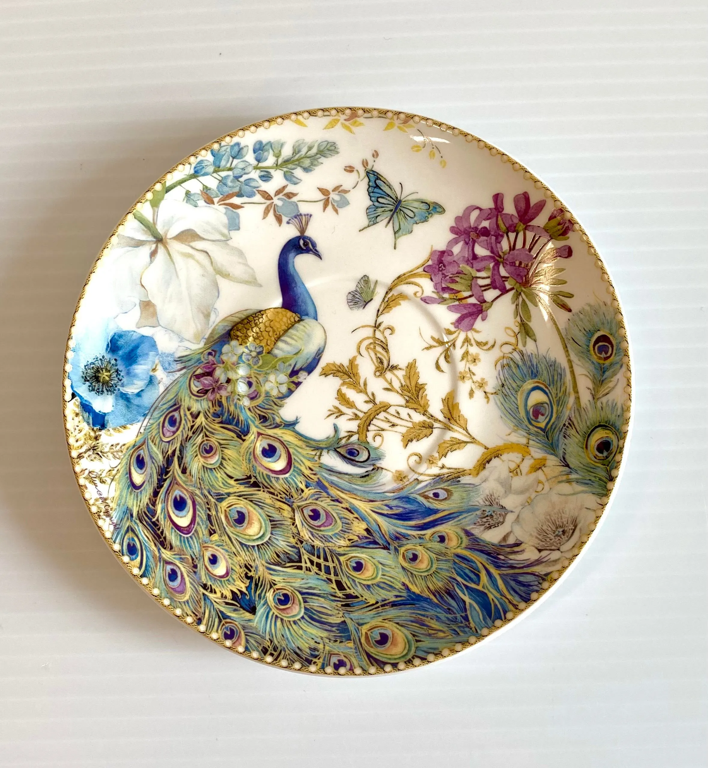 Ace Peacock Tea Cup Set