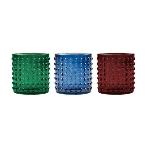 Bubble Texture Glass Tea Light Holder