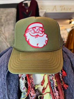 Chenille Merry Trucker Hat-SANTA