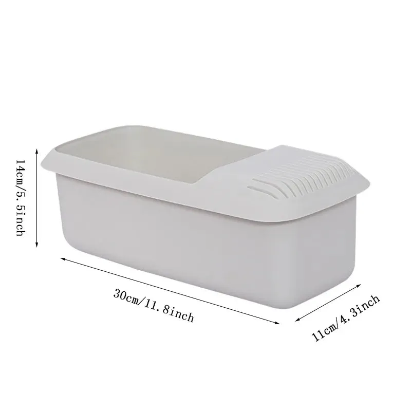 Eco-Friendly Plastic Microwave Noodles Pasta Cooker with Strainer Short and Eye-Catching Kitchen Gadget Set for Spaghetti and Vegetable Steaming