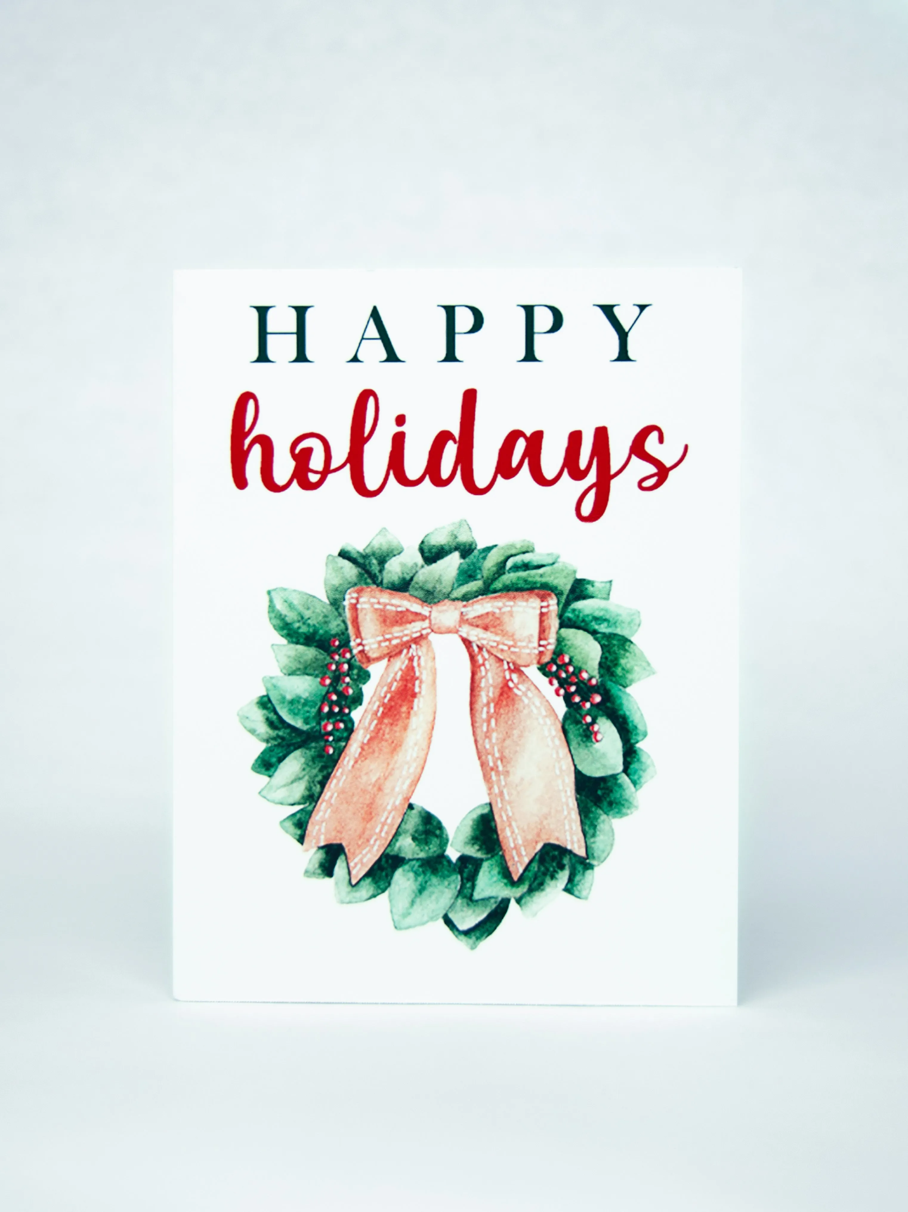 Happy Holidays Wreath Card