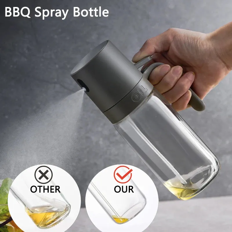 High Borosilicate Glass Oil Spray Bottle 250ml Perfect for Air Fryer Salad Baking Cooking Oil Dispenser Olive Oil Sprayer Mister
