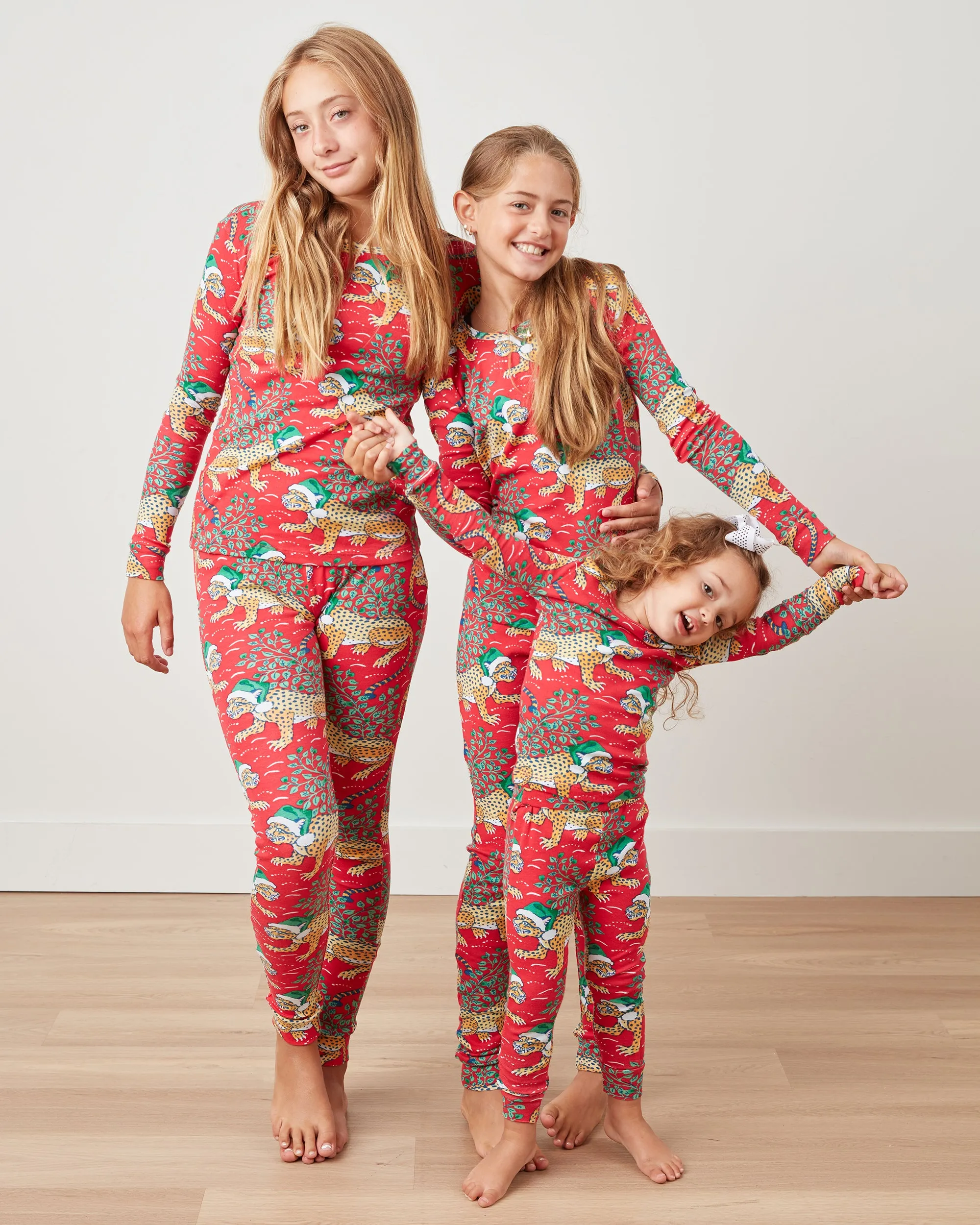Holly Jolly Bagheera - Kids PJ Set - Ruby