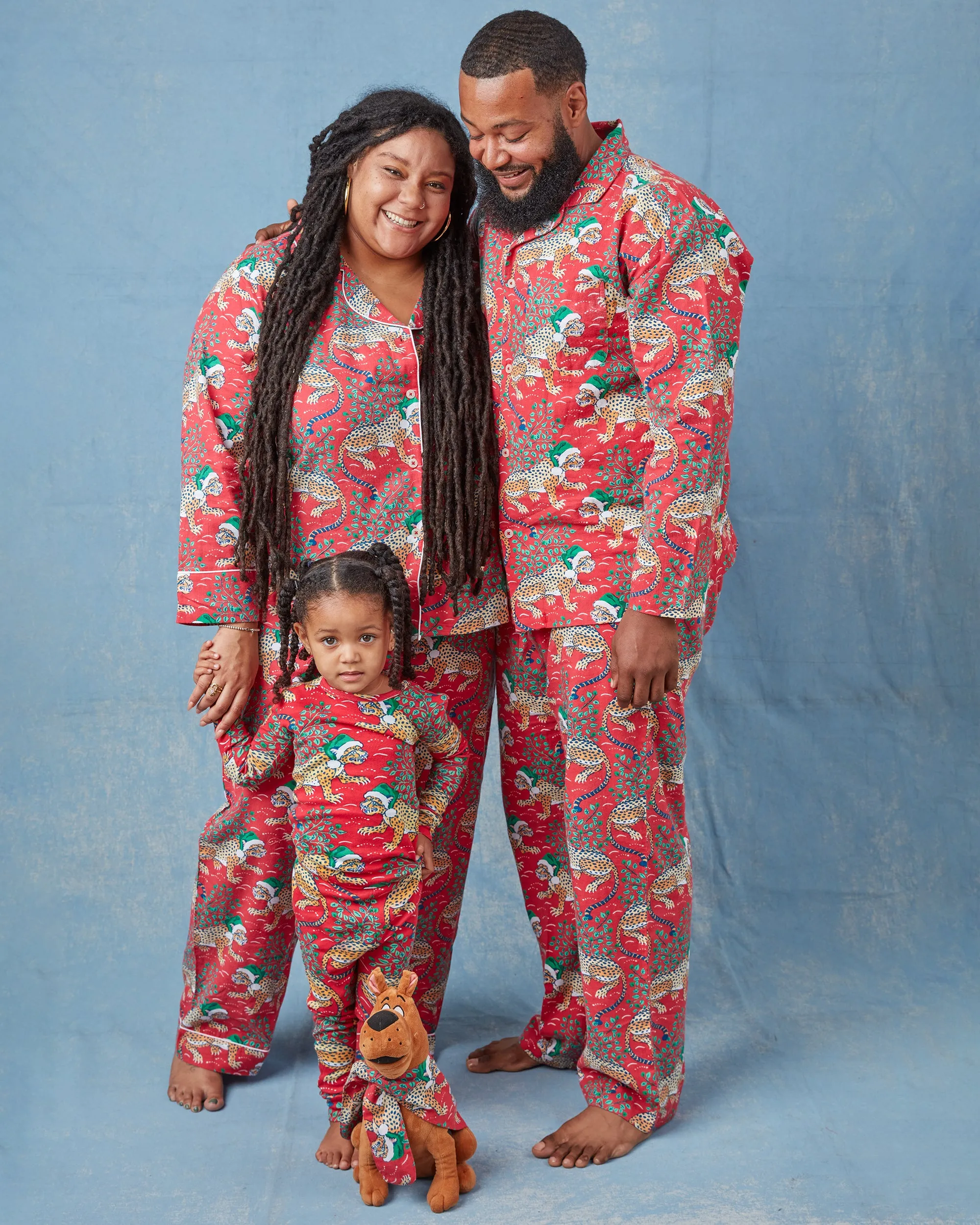 Holly Jolly Bagheera - Kids PJ Set - Ruby