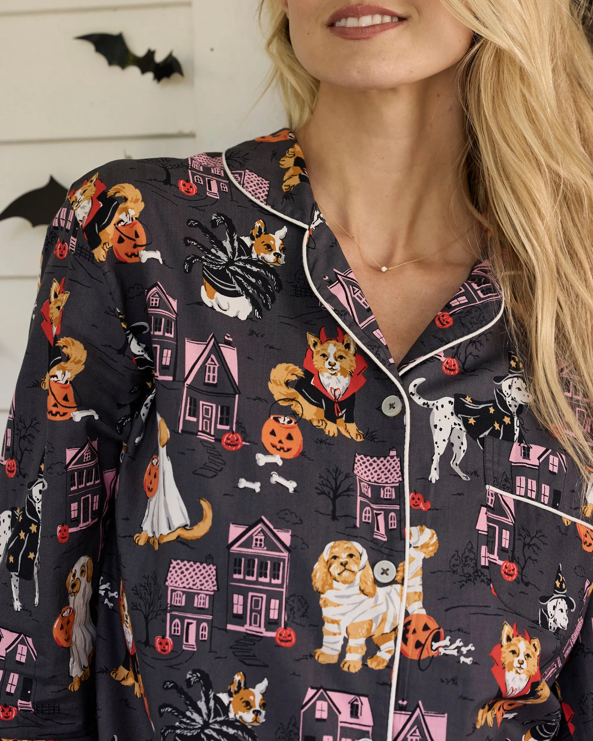 Howloween Night - Long PJ Set - Moon Rock