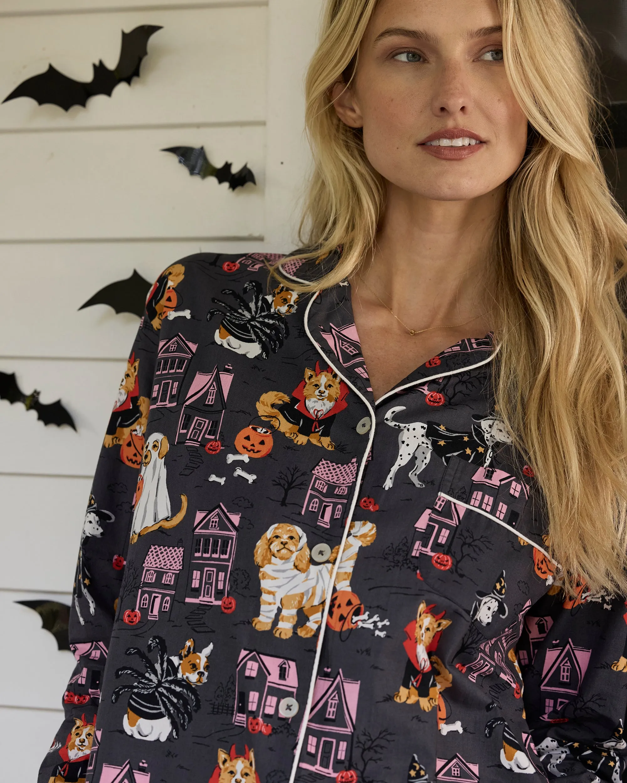 Howloween Night - Long PJ Set - Moon Rock