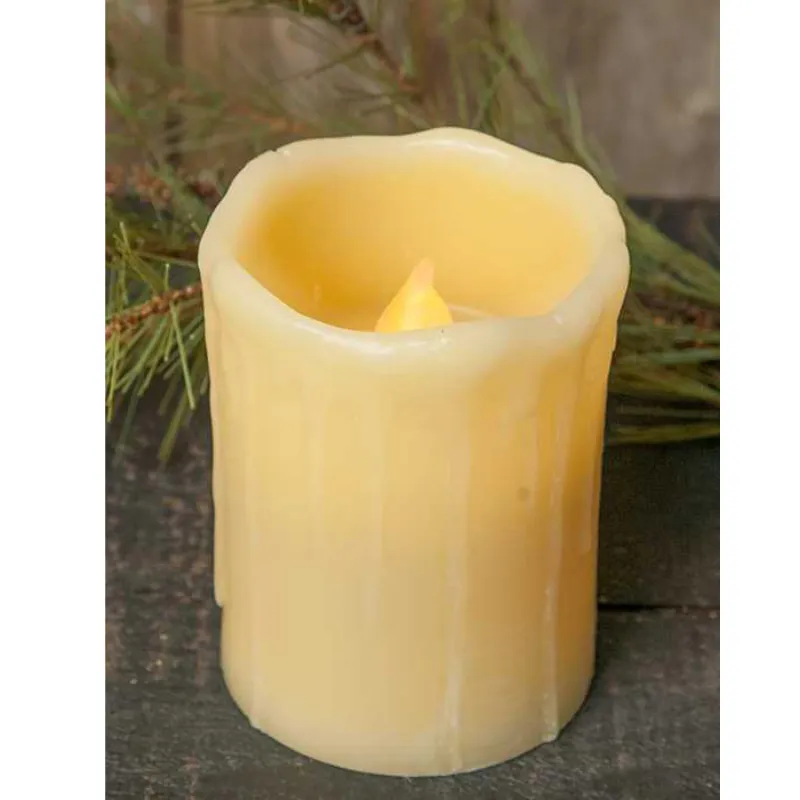 Ivory Drip Flameless Candle