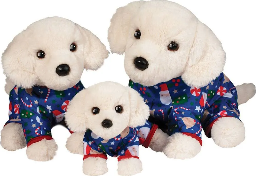 Large White Retriever in Christmas PJ