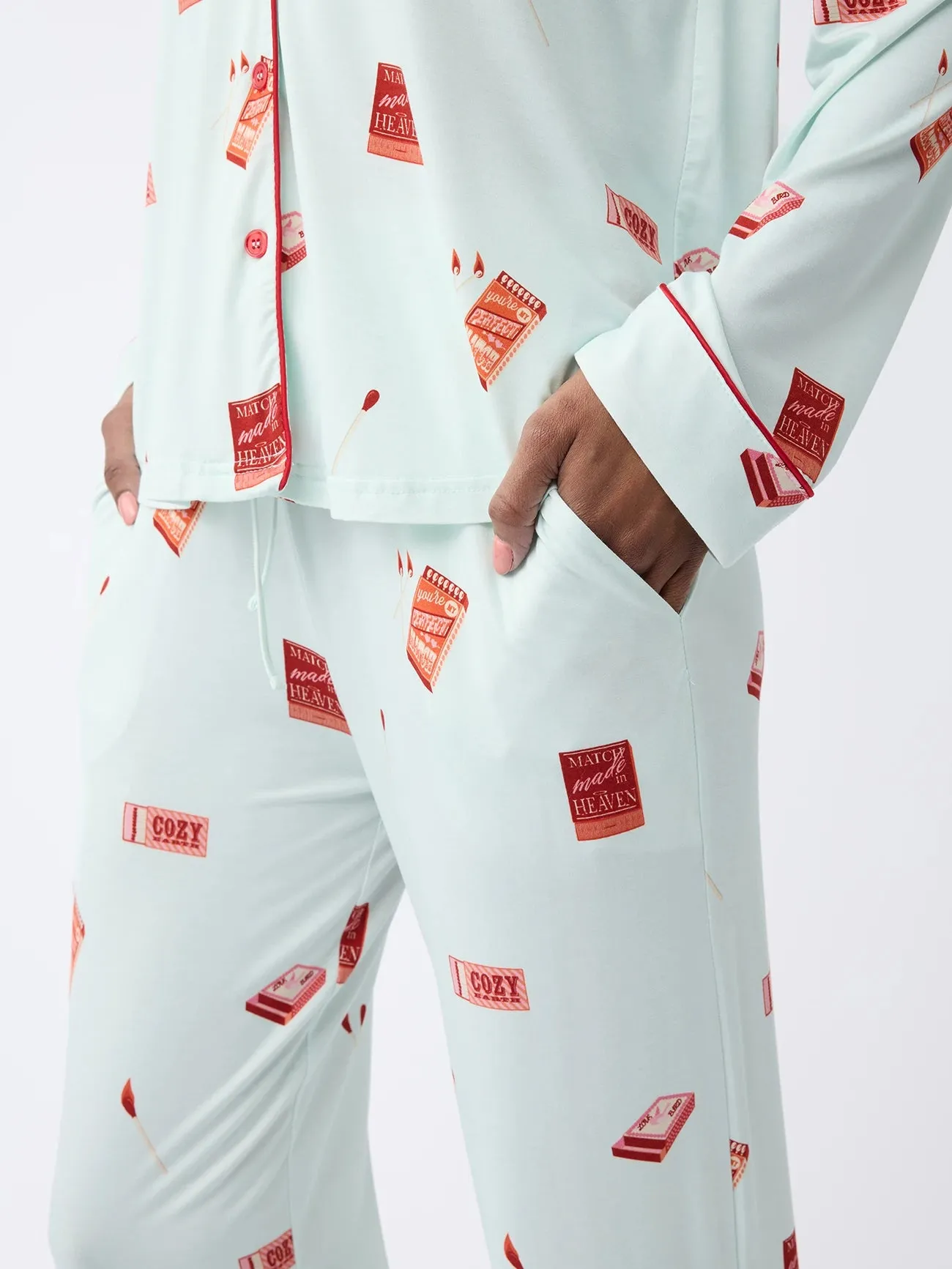 Last Chance Women's Bamboo Stretch-Knit Long Sleeve Pajama Set