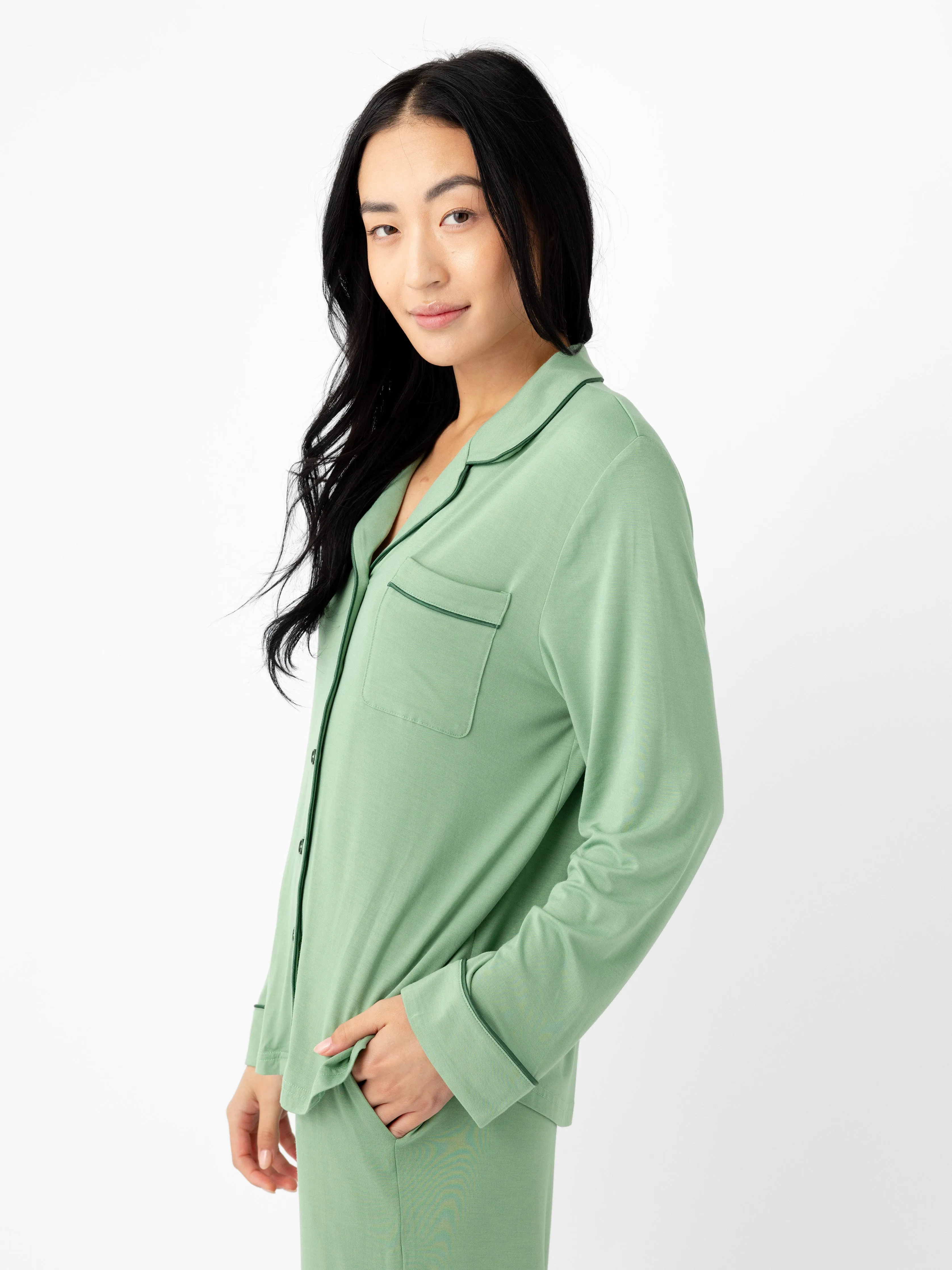 Last Chance Women's Bamboo Stretch-Knit Long Sleeve Pajama Set