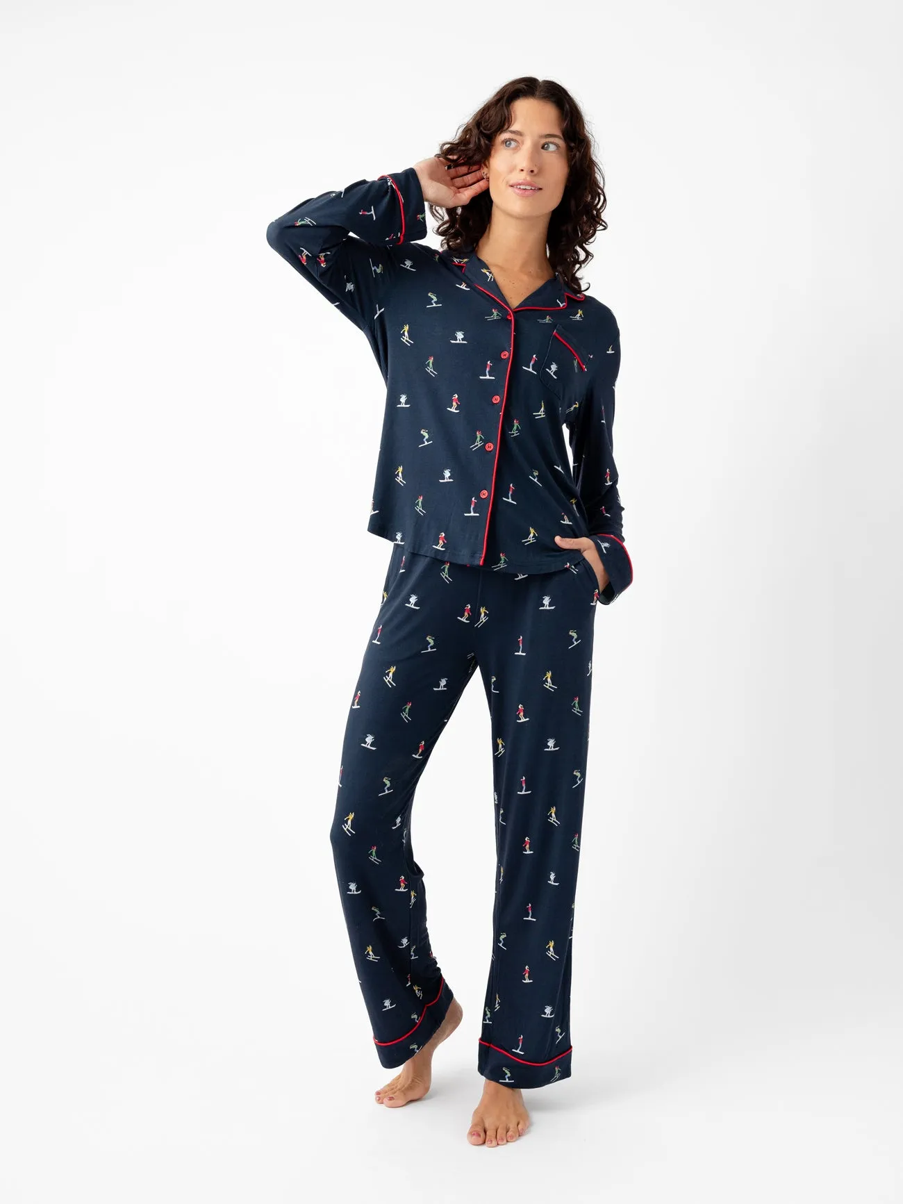 Last Chance Women's Bamboo Stretch-Knit Long Sleeve Pajama Set