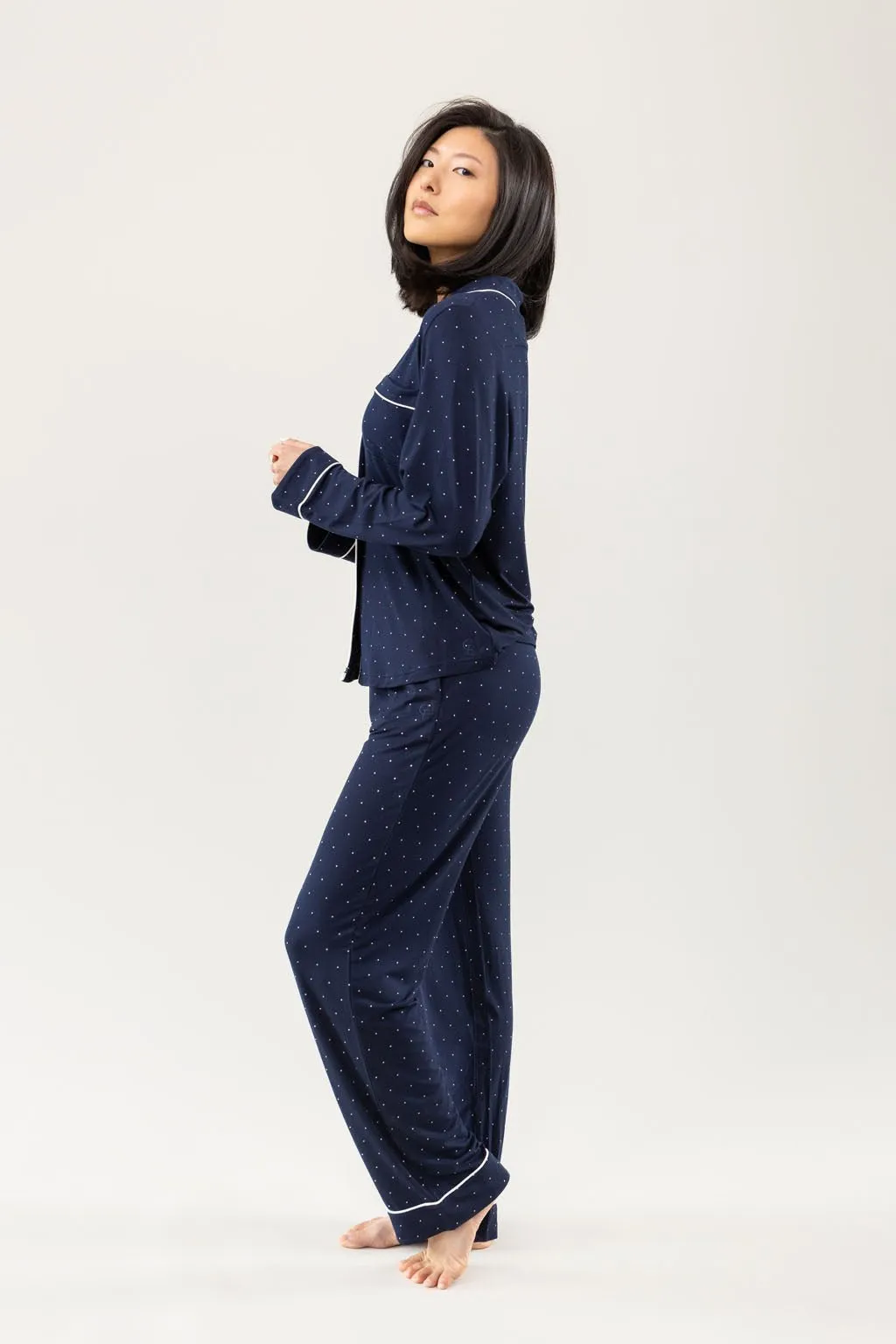 Last Chance Women's Bamboo Stretch-Knit Long Sleeve Pajama Set