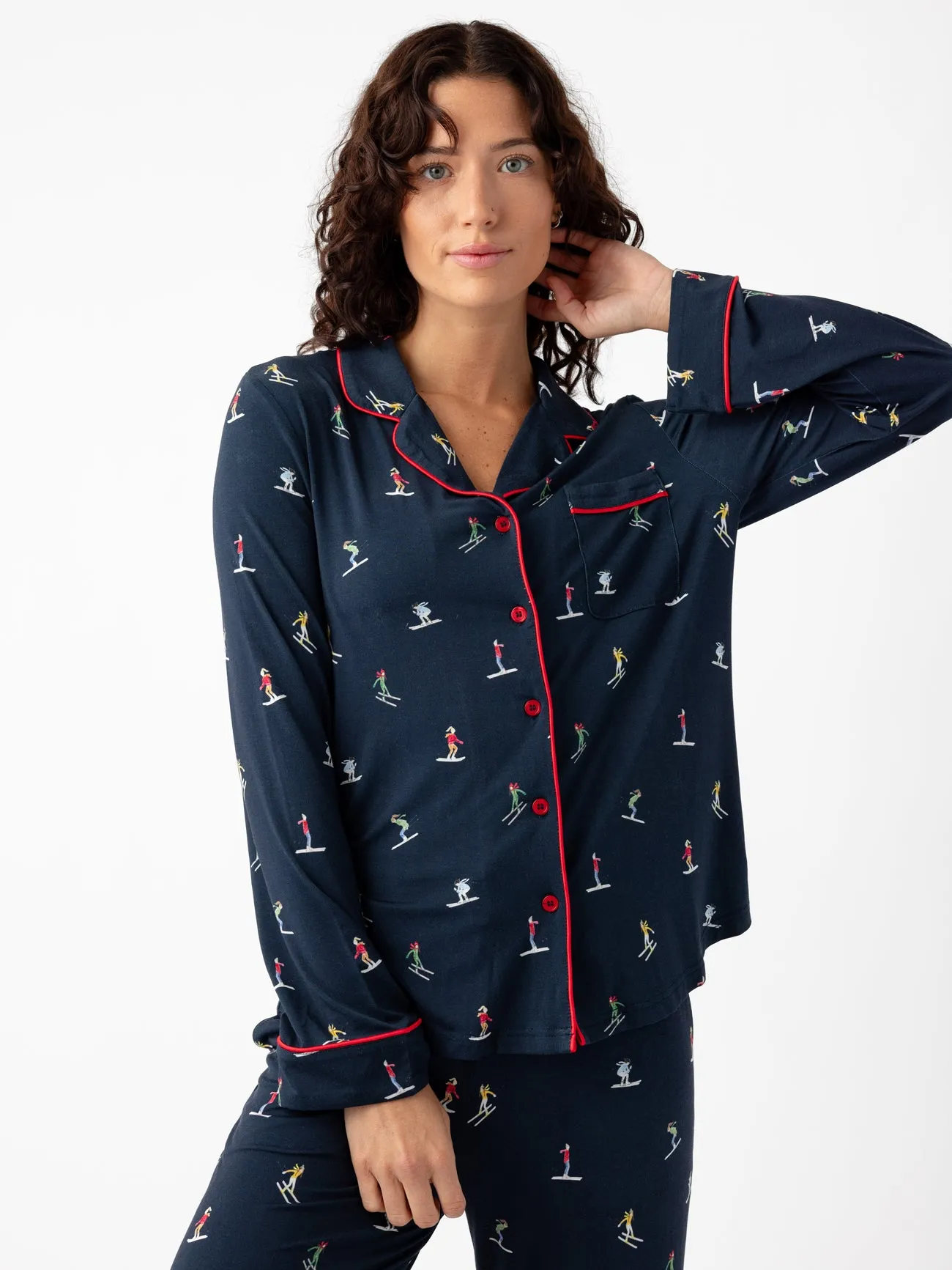 Last Chance Women's Bamboo Stretch-Knit Long Sleeve Pajama Set