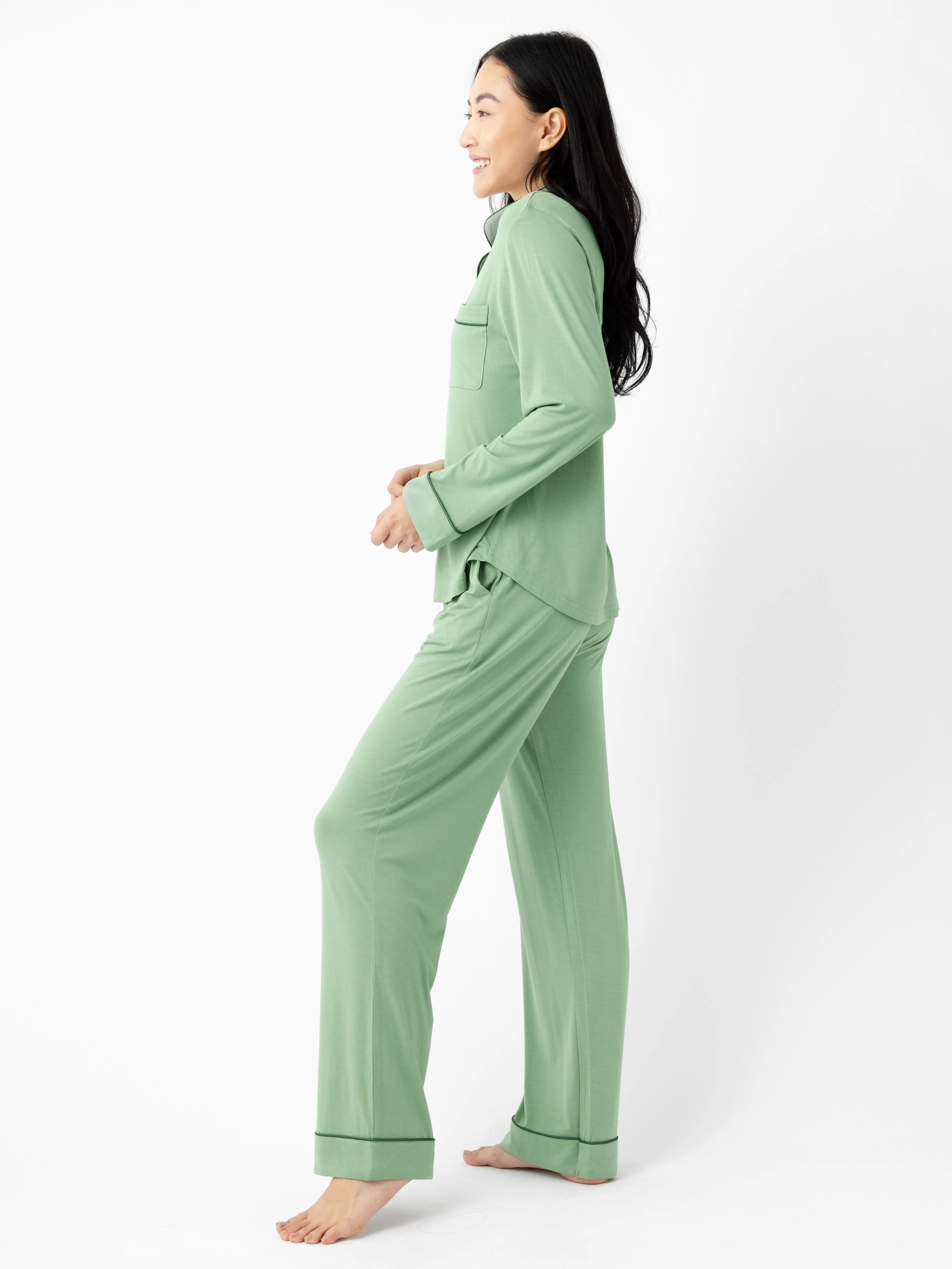 Last Chance Women's Bamboo Stretch-Knit Long Sleeve Pajama Set