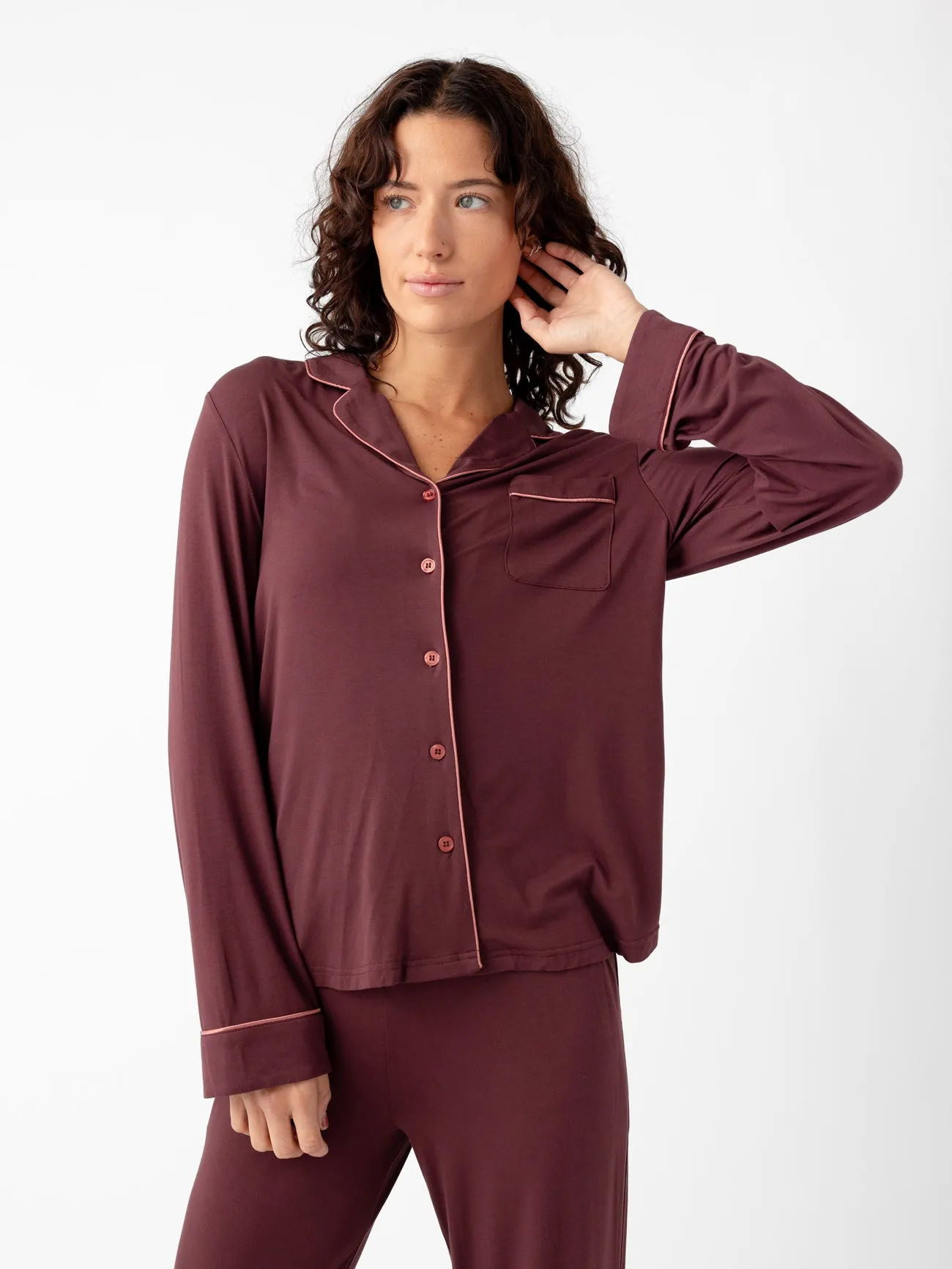 Last Chance Women's Bamboo Stretch-Knit Long Sleeve Pajama Set