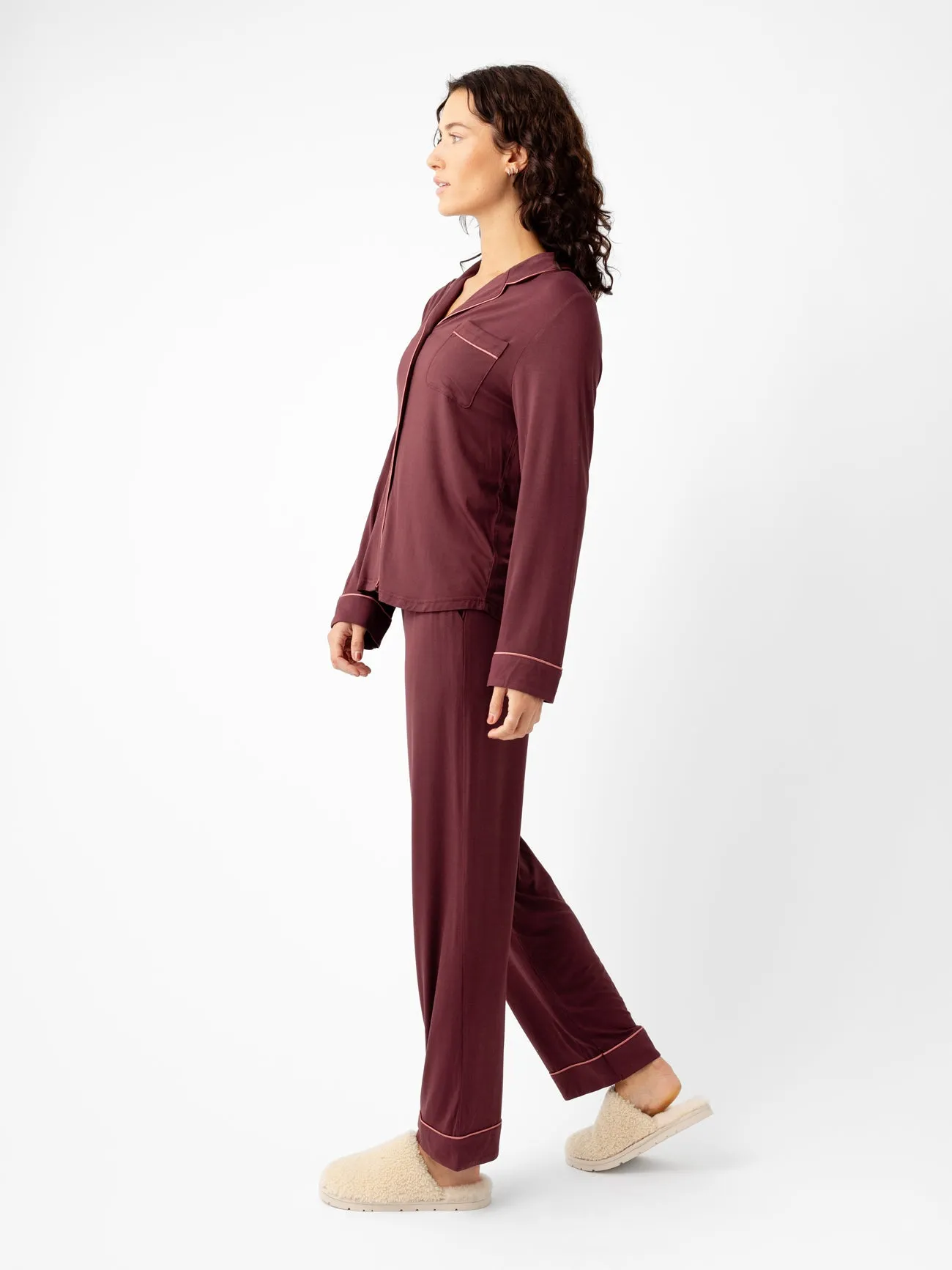 Last Chance Women's Bamboo Stretch-Knit Long Sleeve Pajama Set