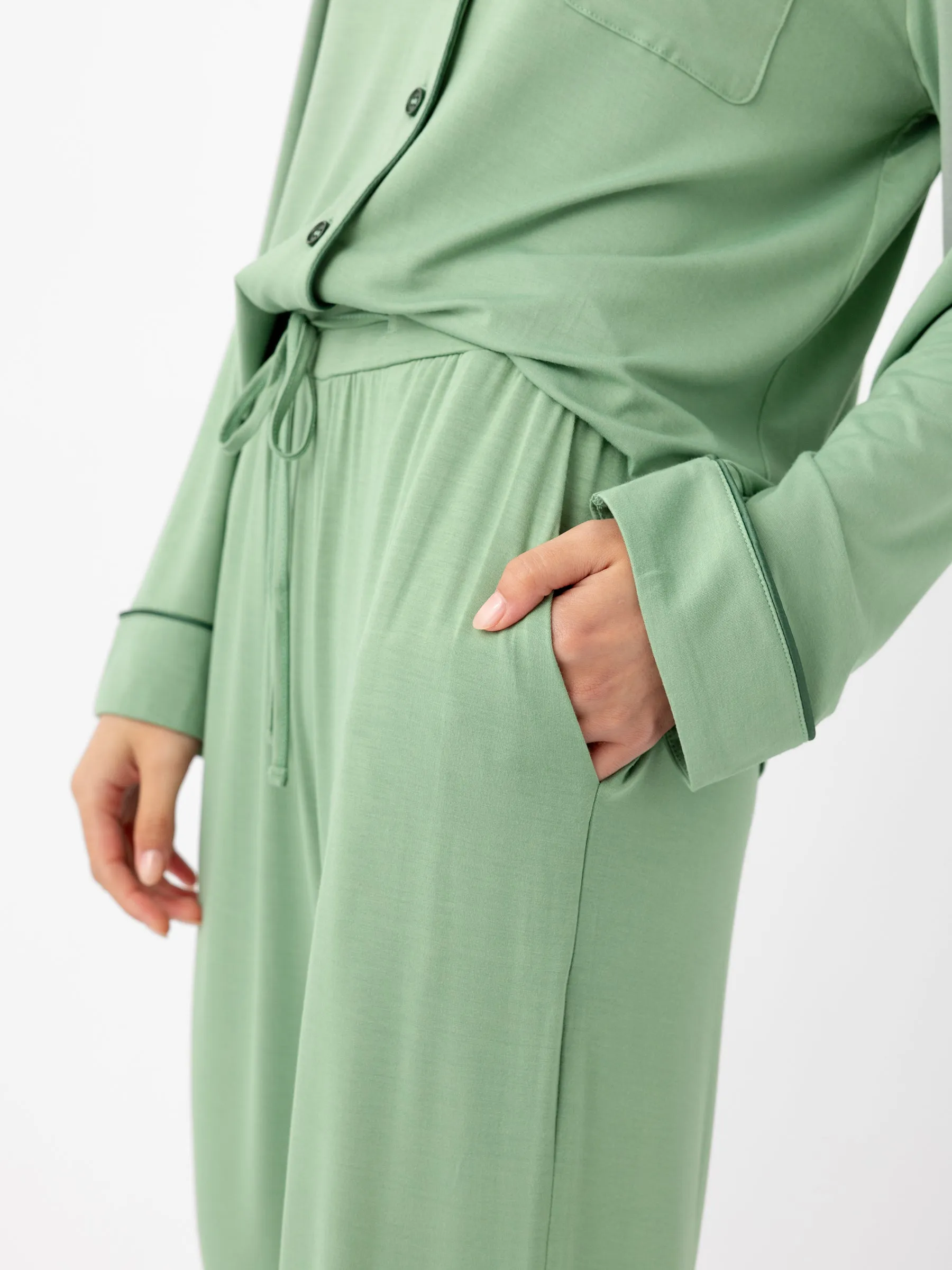 Last Chance Women's Bamboo Stretch-Knit Long Sleeve Pajama Set