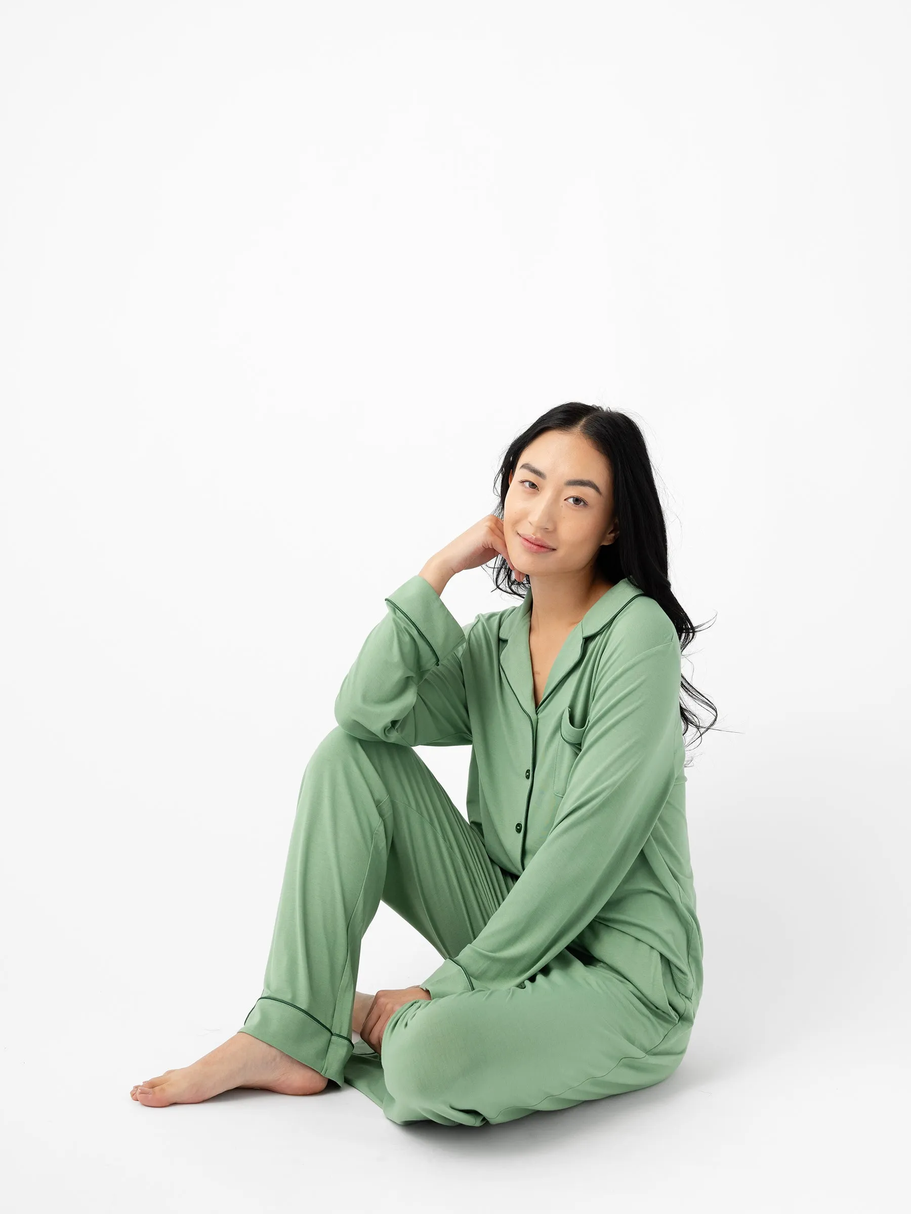 Last Chance Women's Bamboo Stretch-Knit Long Sleeve Pajama Set