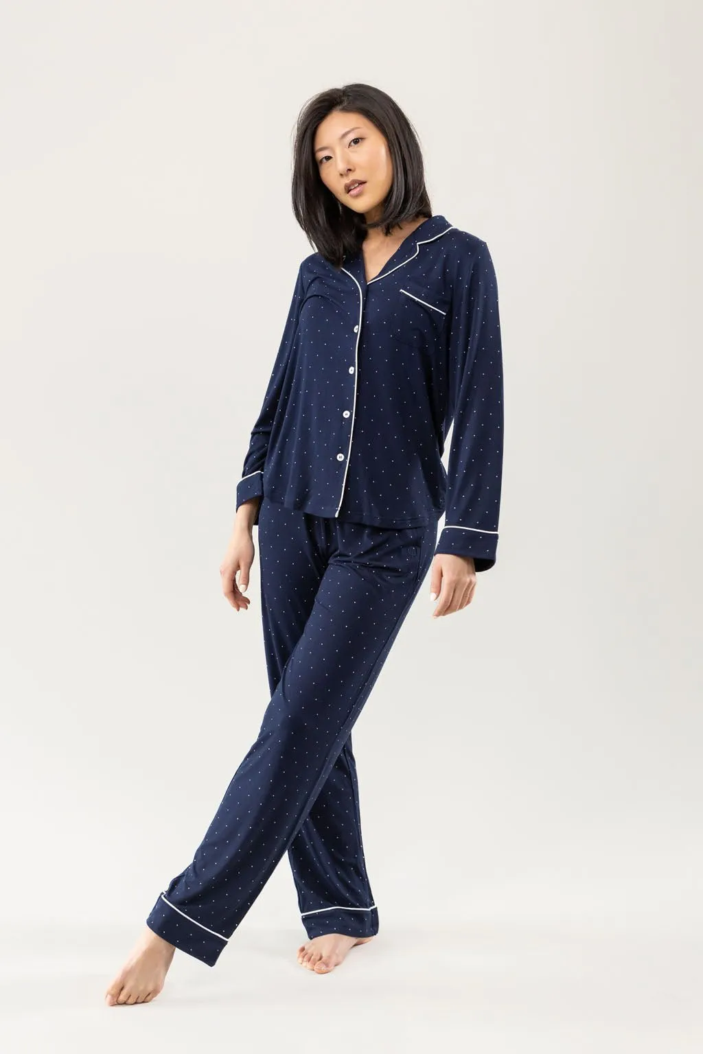Last Chance Women's Bamboo Stretch-Knit Long Sleeve Pajama Set
