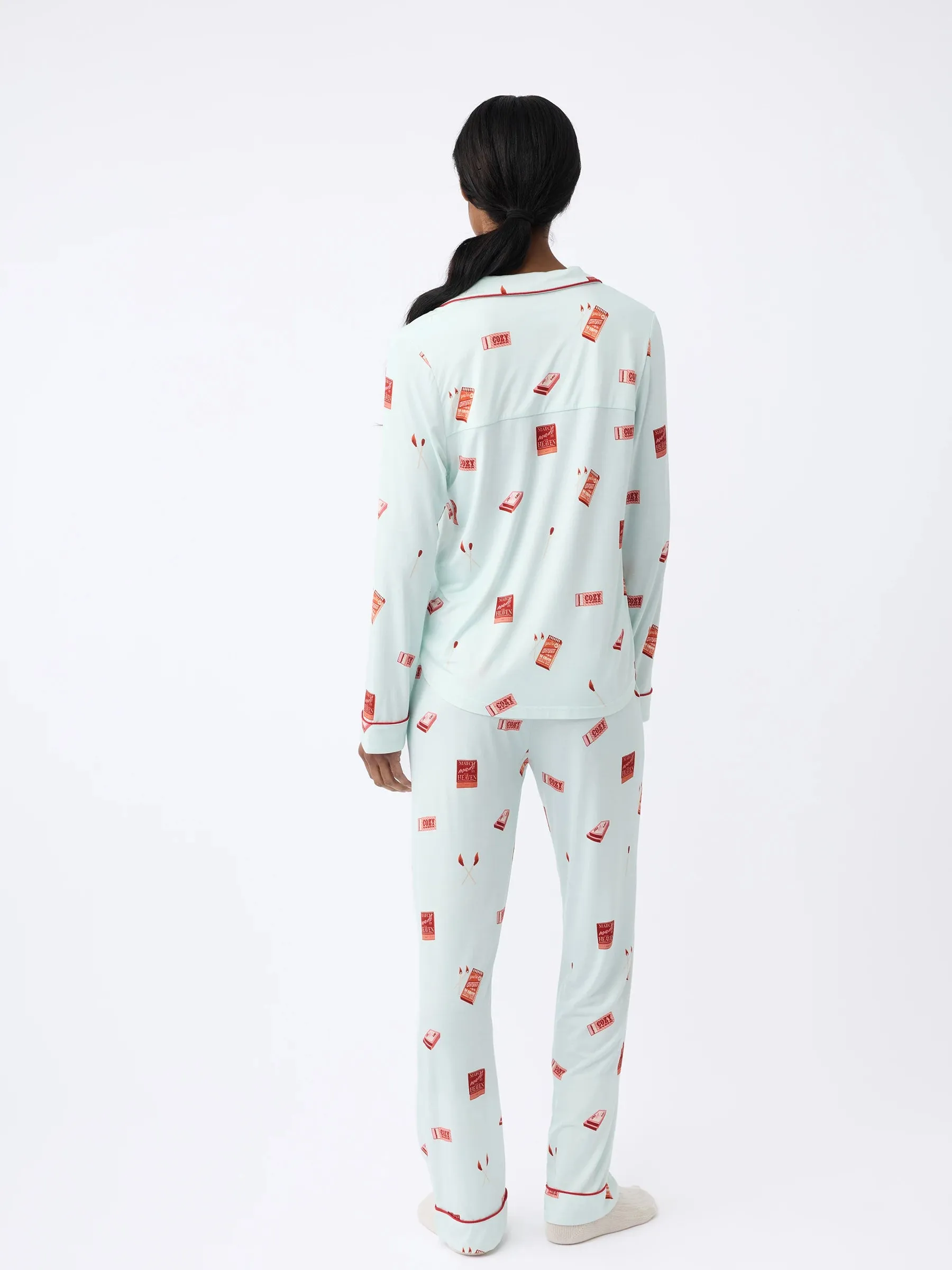Last Chance Women's Bamboo Stretch-Knit Long Sleeve Pajama Set