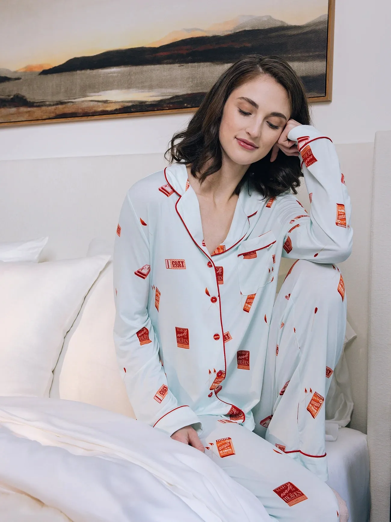 Last Chance Women's Bamboo Stretch-Knit Long Sleeve Pajama Set