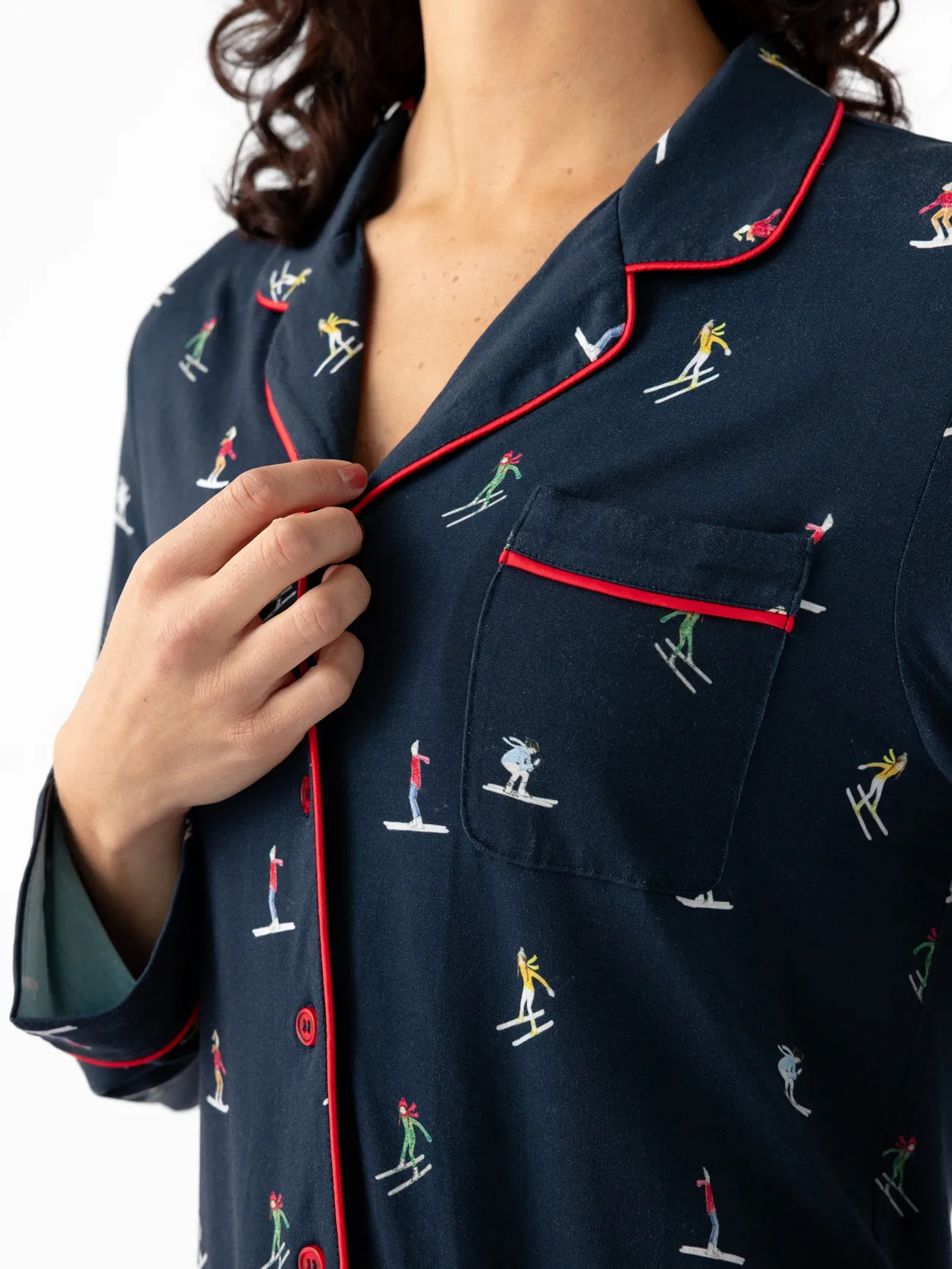Last Chance Women's Bamboo Stretch-Knit Long Sleeve Pajama Set