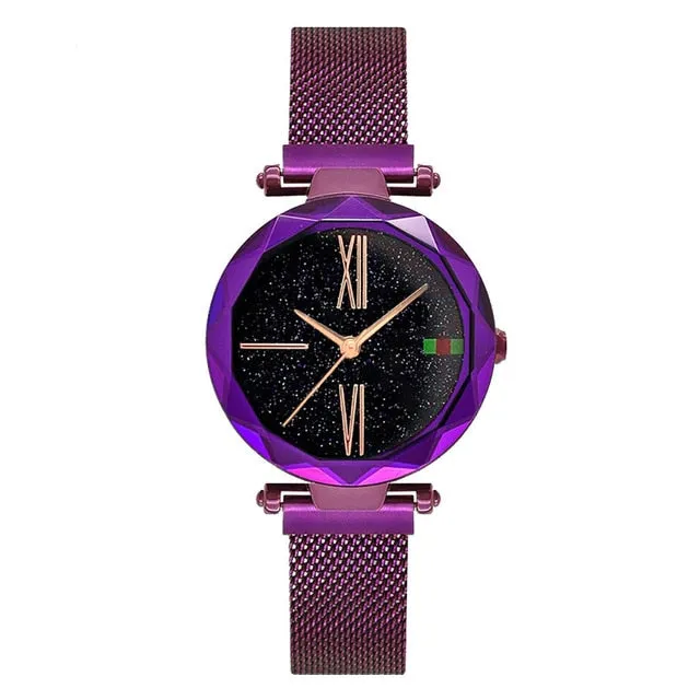 Magnet Starry Luxury Rose Gold Women Watch
