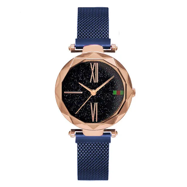 Magnet Starry Luxury Rose Gold Women Watch
