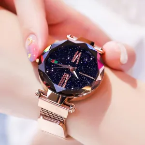 Magnet Starry Luxury Rose Gold Women Watch