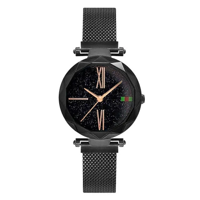 Magnet Starry Luxury Rose Gold Women Watch