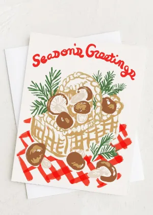 Mushrooms Season's Greetings Card