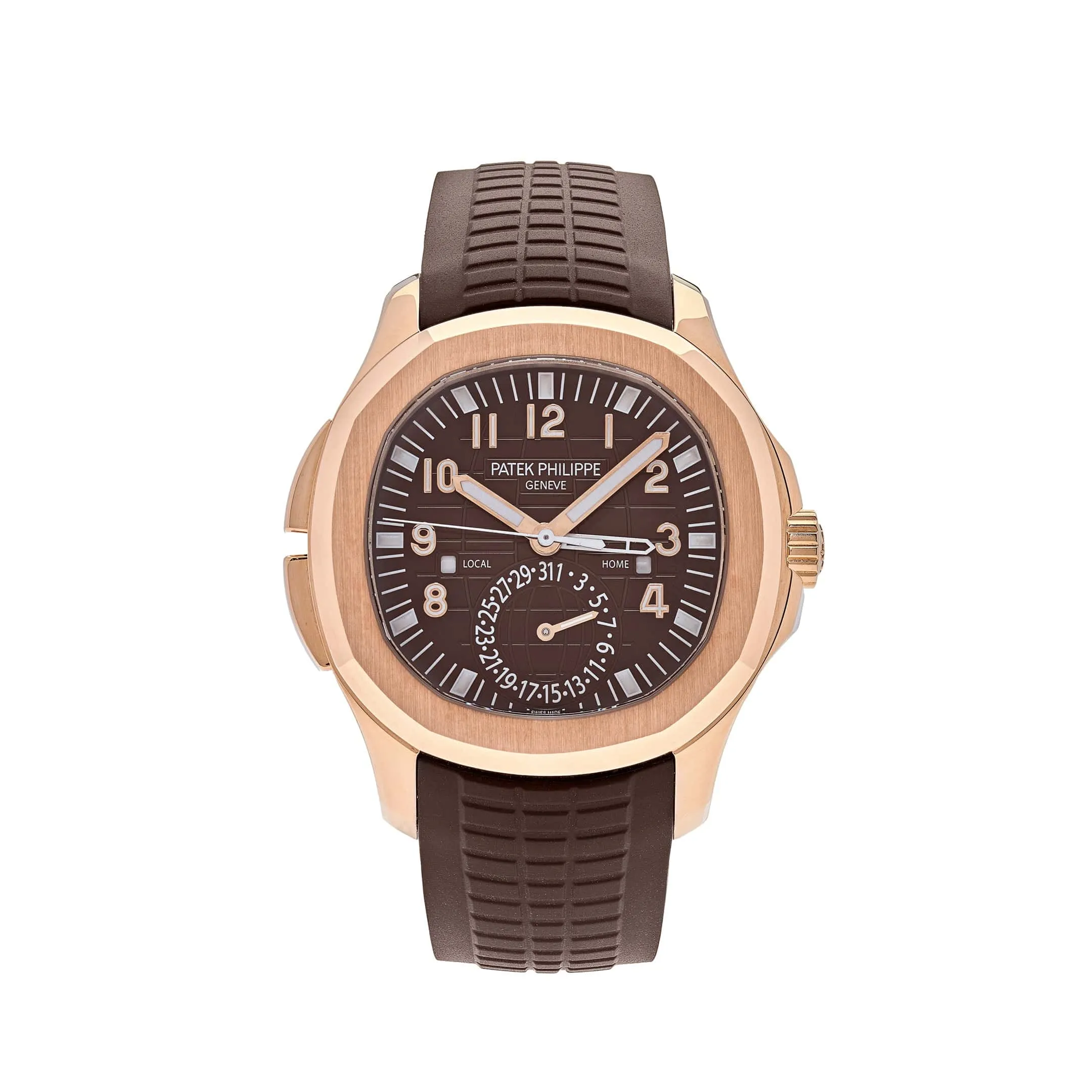Patek Philippe Aquanaut 5164R-001 Travel Time Brown Dial Rose Gold (2024)