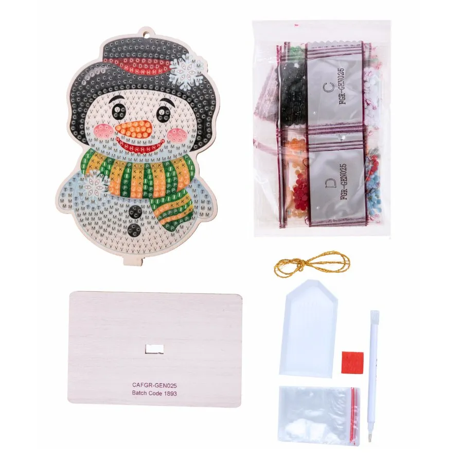 "Snowman" Crystal Art Buddies Festive Series 4 Decoration