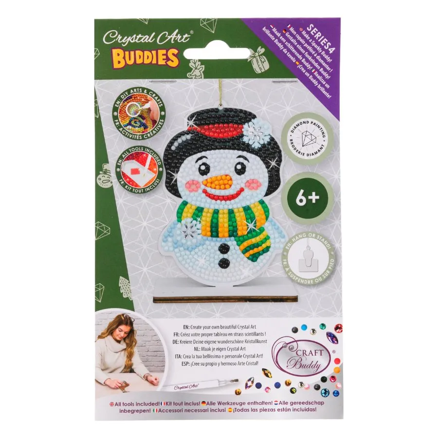 "Snowman" Crystal Art Buddies Festive Series 4 Decoration