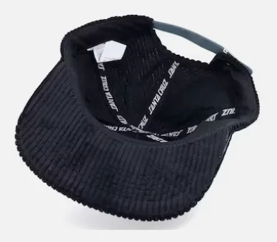 Santa Cruz Eclipse Dot Cap Cord Strapback - Black