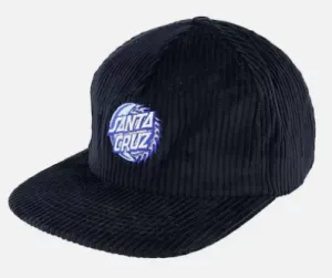 Santa Cruz Eclipse Dot Cap Cord Strapback - Black