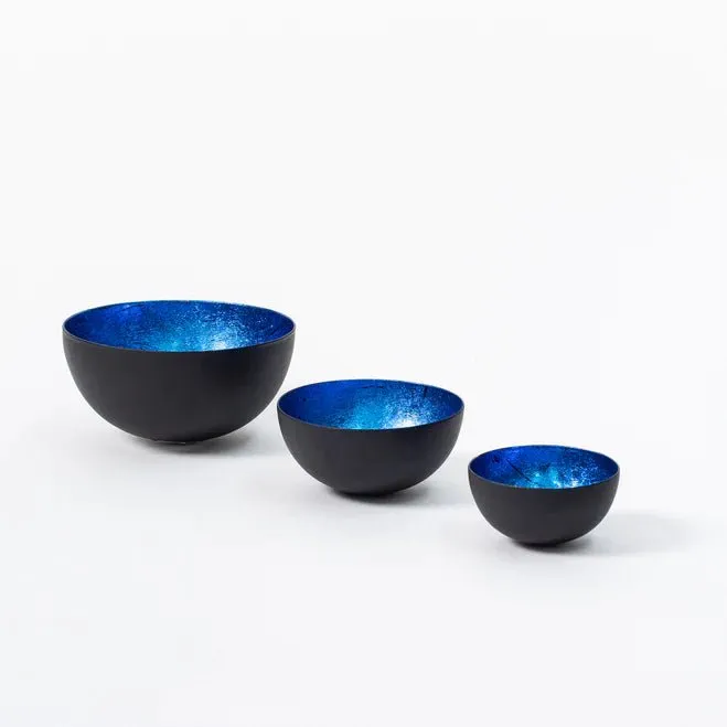Set of 3 Tea Lights Blue