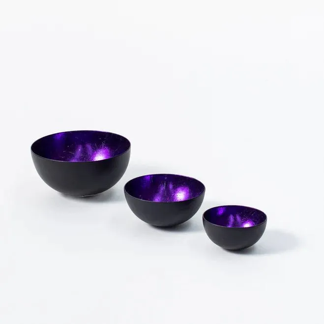 Set of 3 Tea Lights Purple