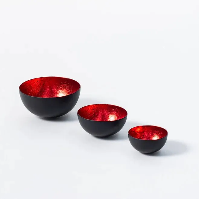 Set of 3 Tea Lights Red