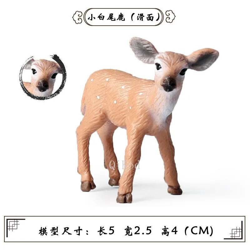 Simulation Forest Deer Figurines Moose,Elk,reindeer,Alpaca,Sika deer Action Figures Animal Model Decoration Cake Toppers Toys