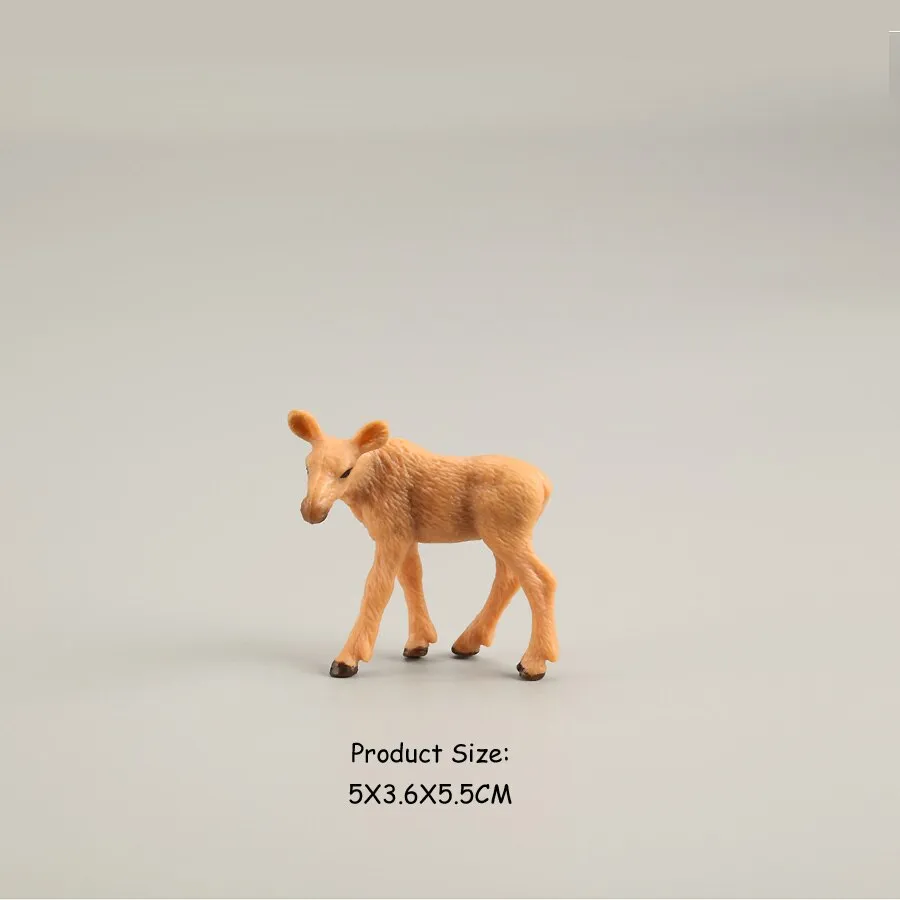 Simulation Wild Animal Deer Model Figurines,Moose,Elk,reindeer,Alpaca Action Figures Collection Figure Toys For Children