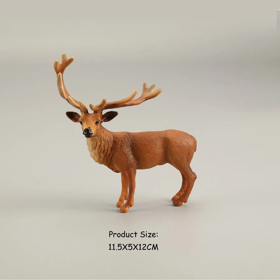 Simulation Wild Animal Deer Model Figurines,Moose,Elk,reindeer,Alpaca Action Figures Collection Figure Toys For Children