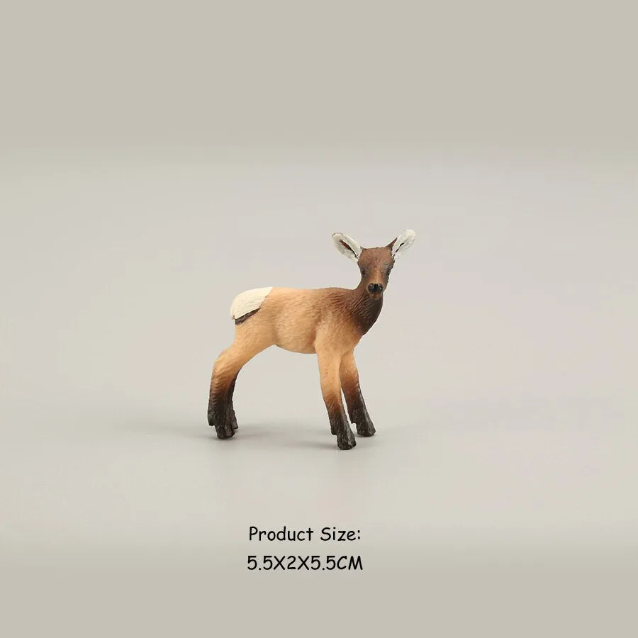 Simulation Wild Animal Deer Model Figurines,Moose,Elk,reindeer,Alpaca Action Figures Collection Figure Toys For Children