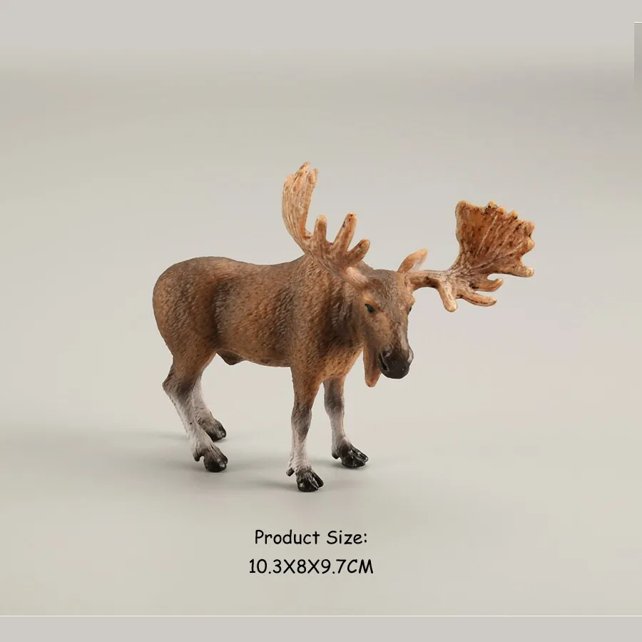 Simulation Wild Animal Deer Model Figurines,Moose,Elk,reindeer,Alpaca Action Figures Collection Figure Toys For Children