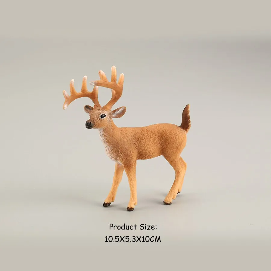 Simulation Wild Animal Deer Model Figurines,Moose,Elk,reindeer,Alpaca Action Figures Collection Figure Toys For Children
