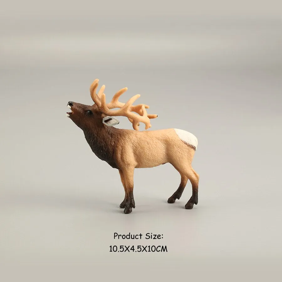 Simulation Wild Animal Deer Model Figurines,Moose,Elk,reindeer,Alpaca Action Figures Collection Figure Toys For Children