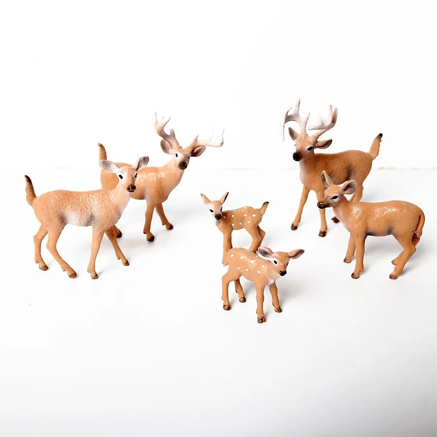Simulation Wild Animal Deer Model Figurines,Moose,Elk,reindeer,Alpaca Action Figures Collection Figure Toys For Children