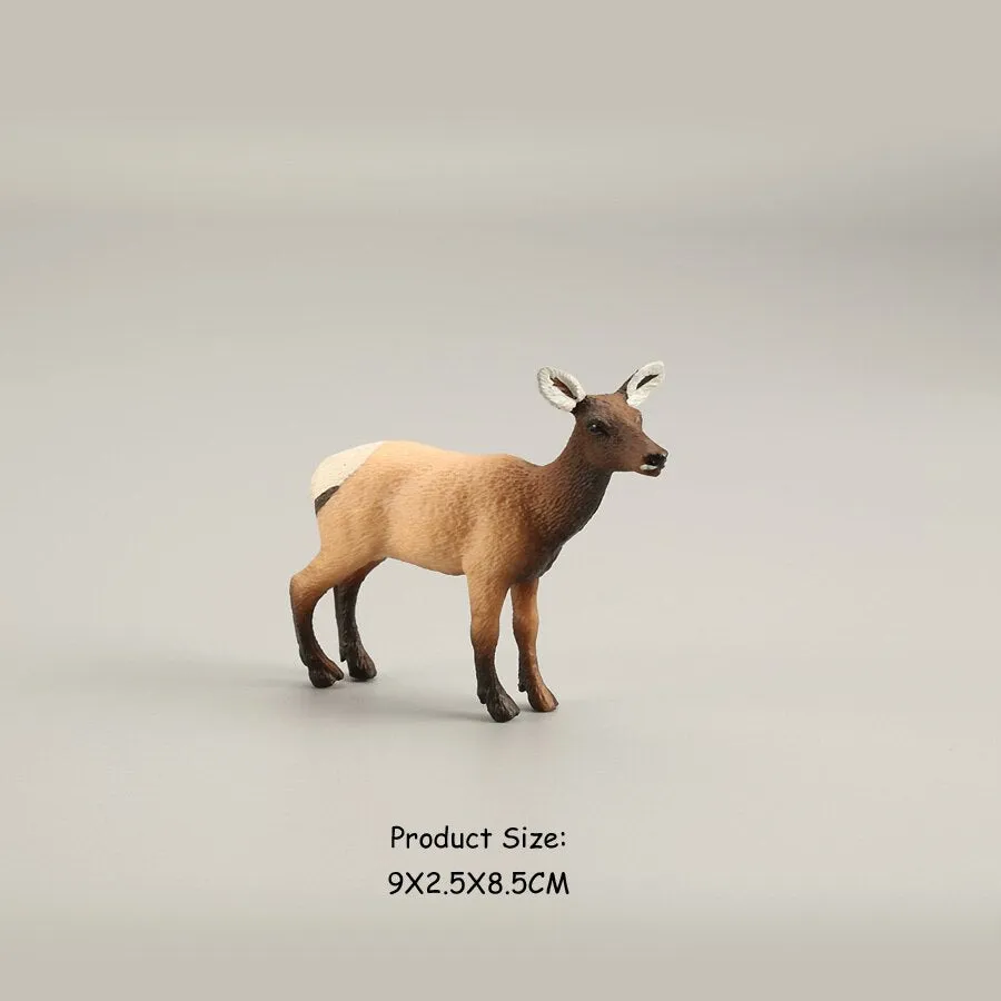 Simulation Wild Animal Deer Model Figurines,Moose,Elk,reindeer,Alpaca Action Figures Collection Figure Toys For Children