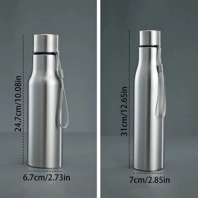 Stainless Steel 1000/750 ml Water Bottle Leak Proof Portable Riding Sports Cup with Handle Kettle for Cold Keeping