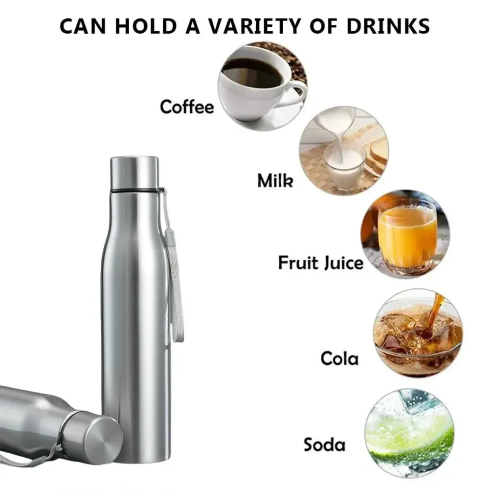 Stainless Steel 1000/750 ml Water Bottle Leak Proof Portable Riding Sports Cup with Handle Kettle for Cold Keeping